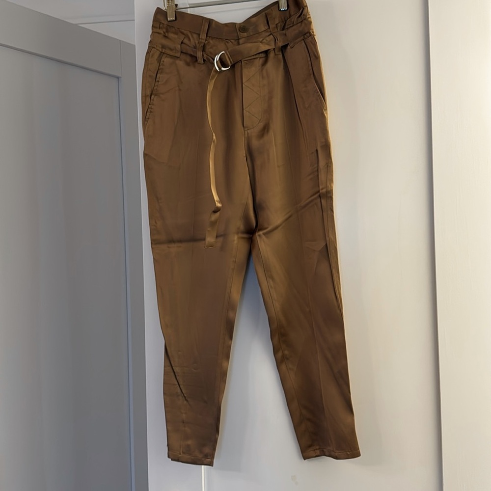 Robert Rodriguez Gold Silk Pants